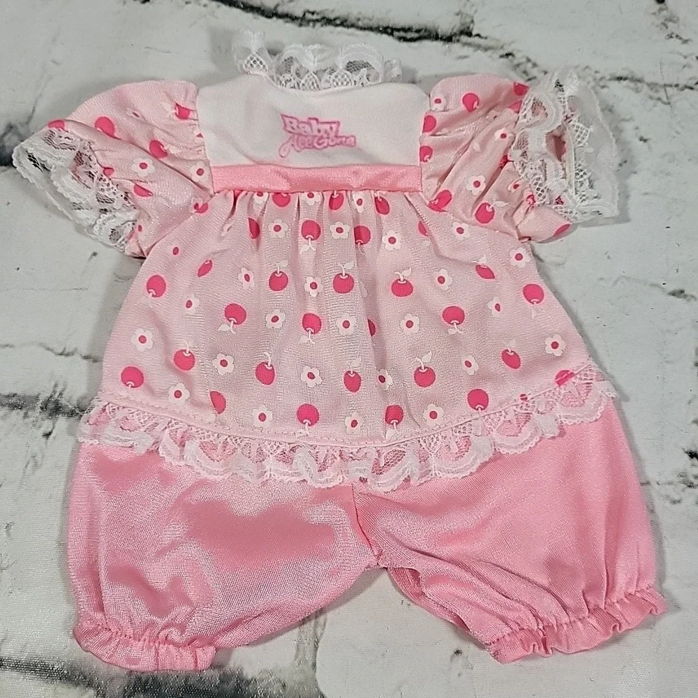 Vintage 1990s Kenner Baby All Gone‎ Doll Pink Cherries Outfit Only